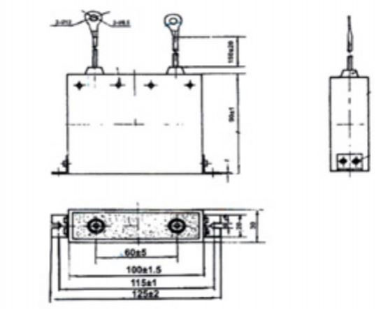 Drahtwiderstand mit quadratischem Aluminiumgehäuse